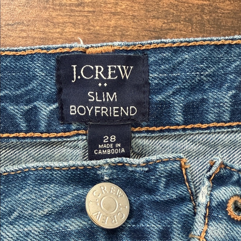 J. Crew Women's Slim Boyfriend in Classic Blue - Picture 3 of 8